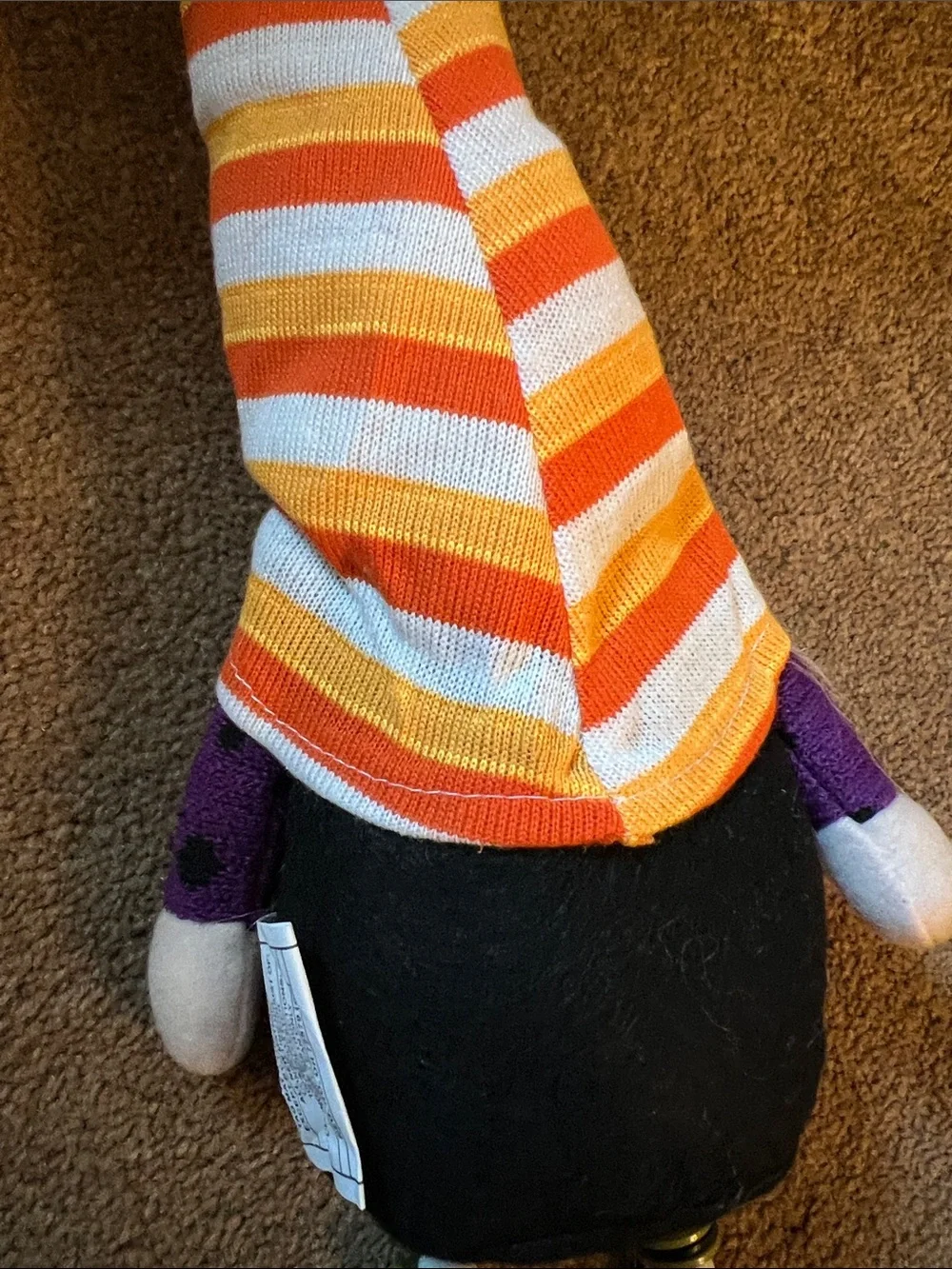 Halloween Gnome Orange & White